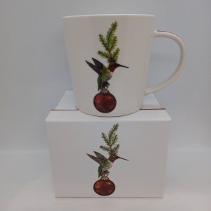 tasse porcelaine colibri de Noël