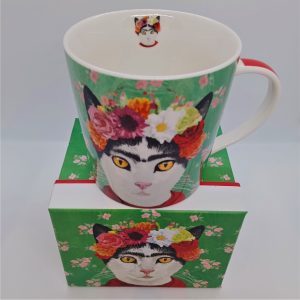 mug en porcelaine chat frida kahlo
