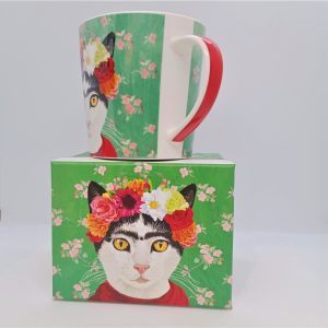 mug en porcelaine chat frida kahlo